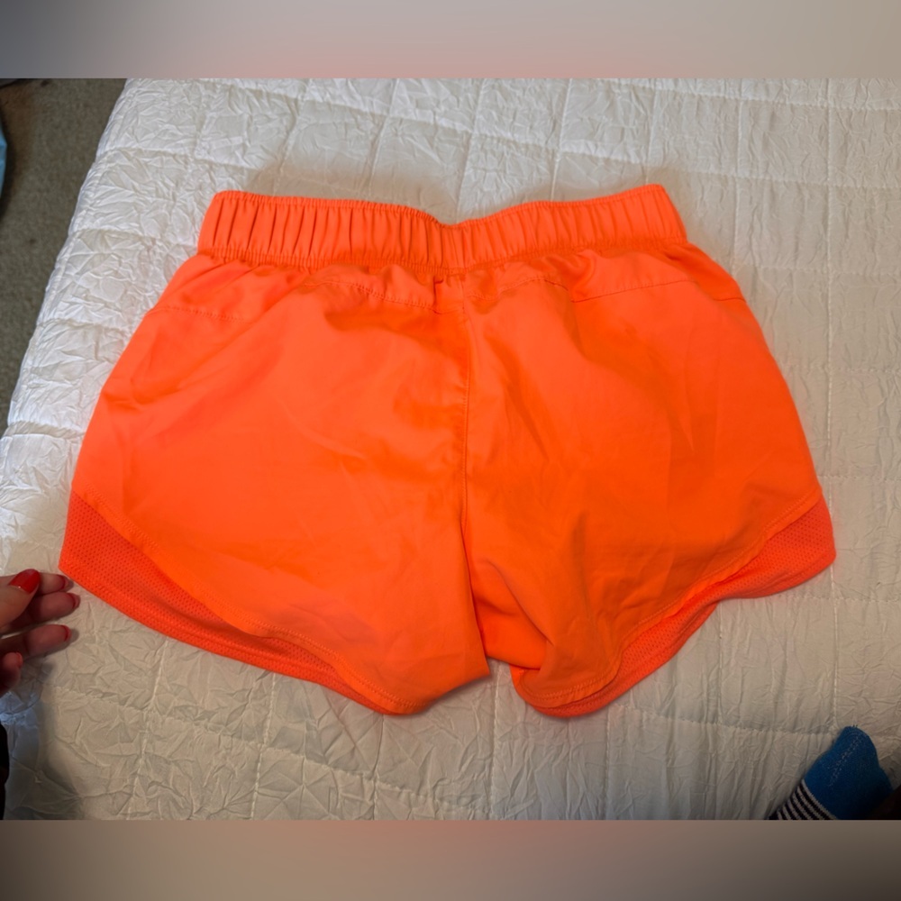 Athletic Works Neon Orange Women's Athletic Shorts - Picture 2 of 3